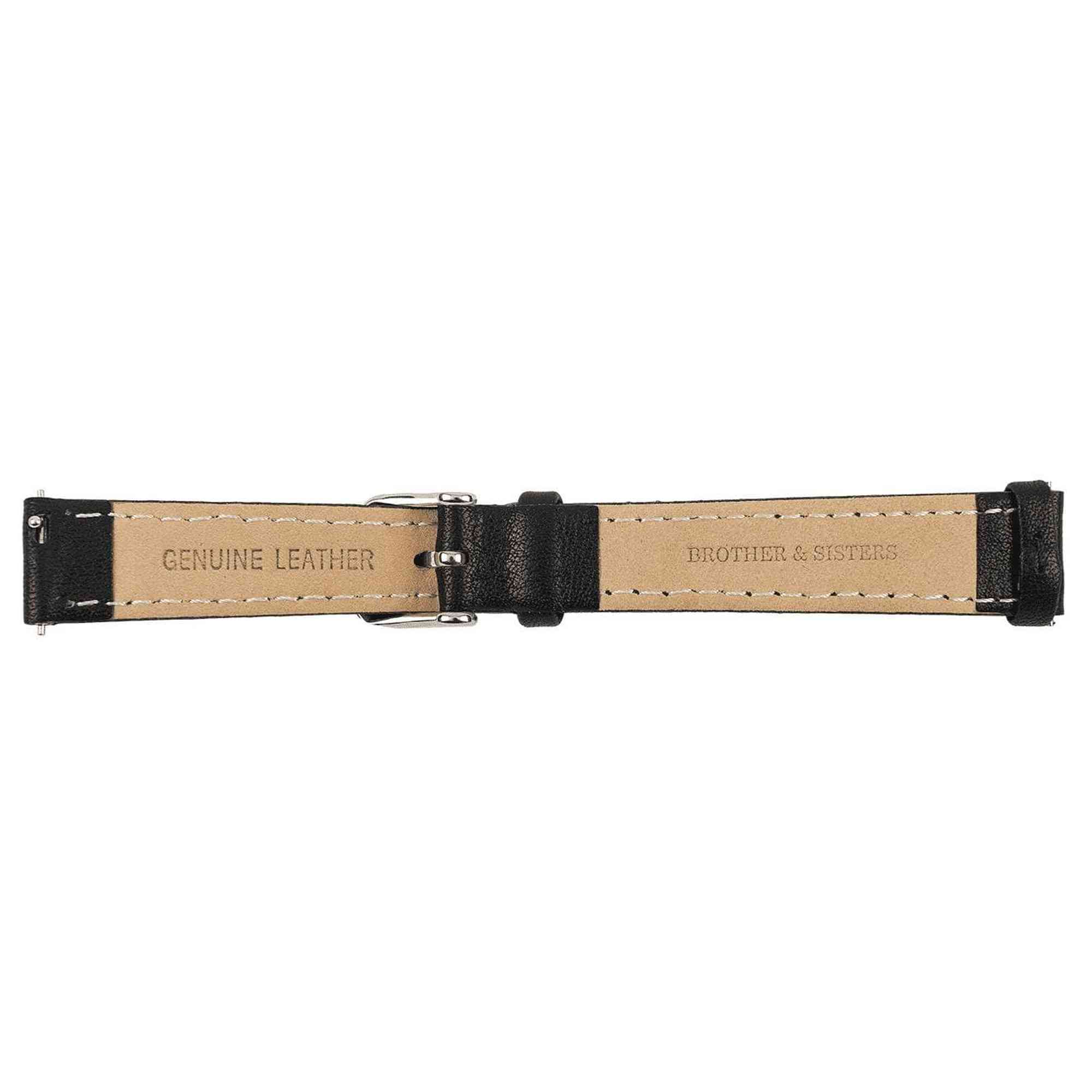 Black Leather Strap & Silver Buckle - Image 2