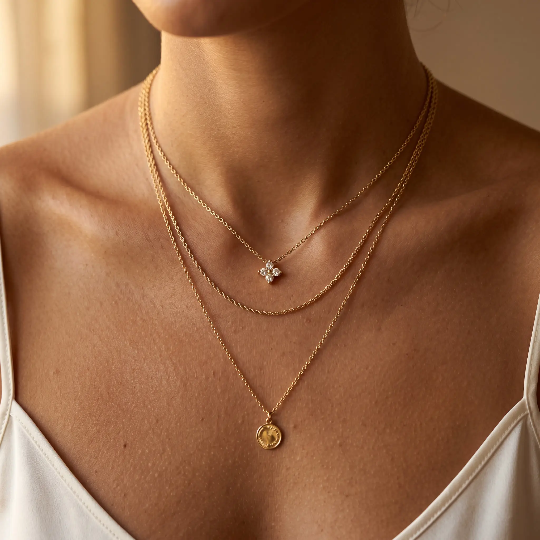 Crystal Flower Necklace - Image 3