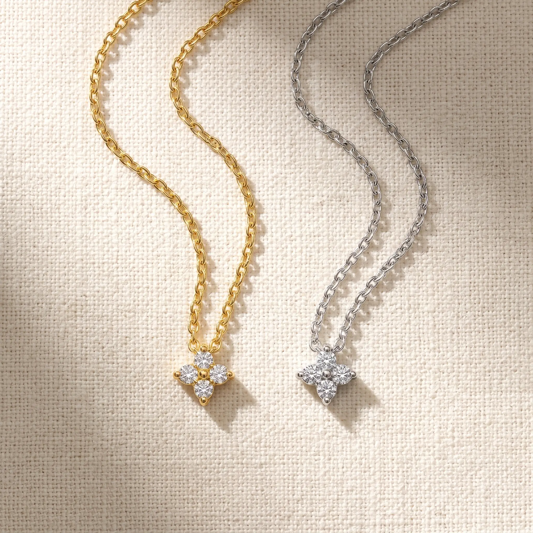 Crystal Flower Necklace - Image 4