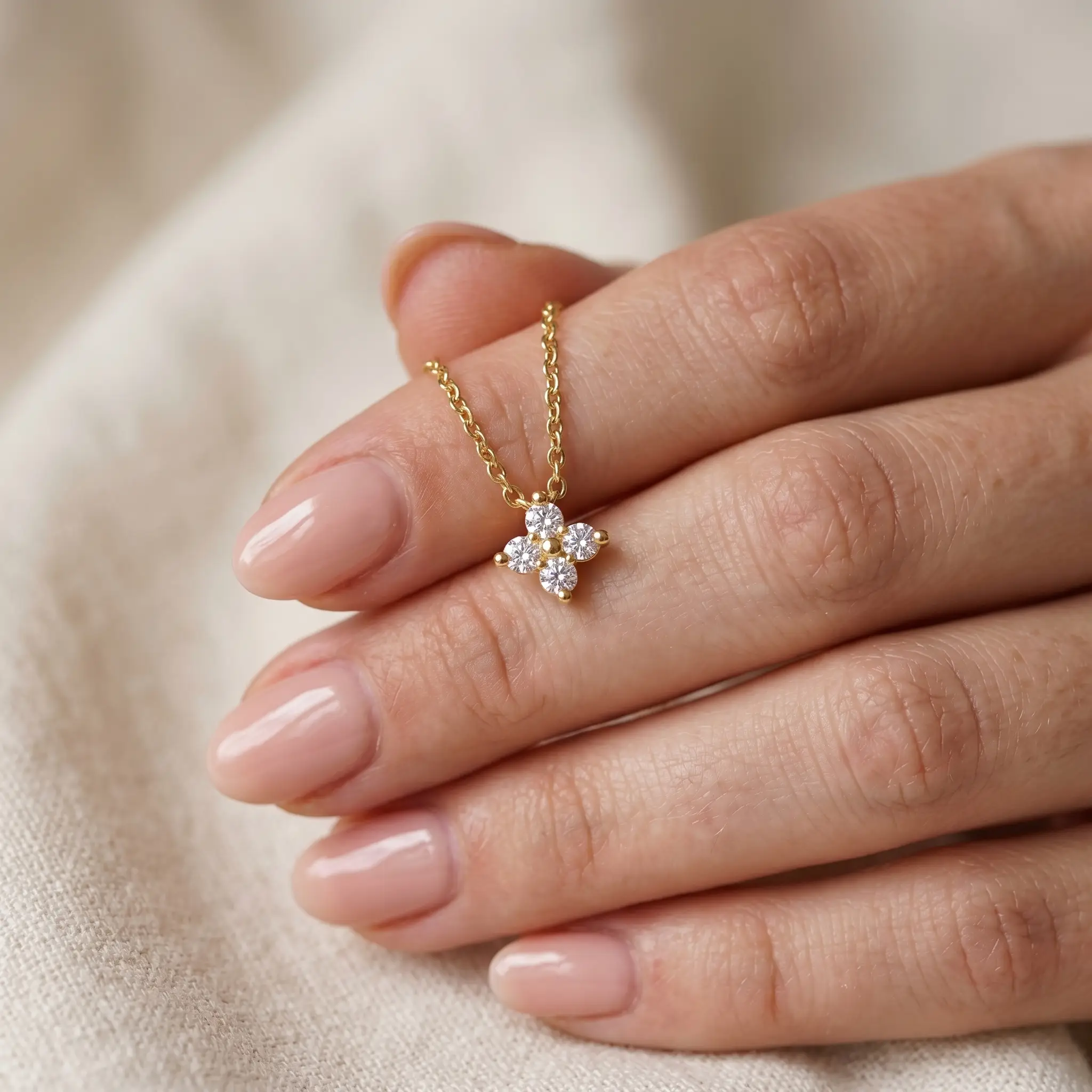 Crystal Flower Necklace - Image 5