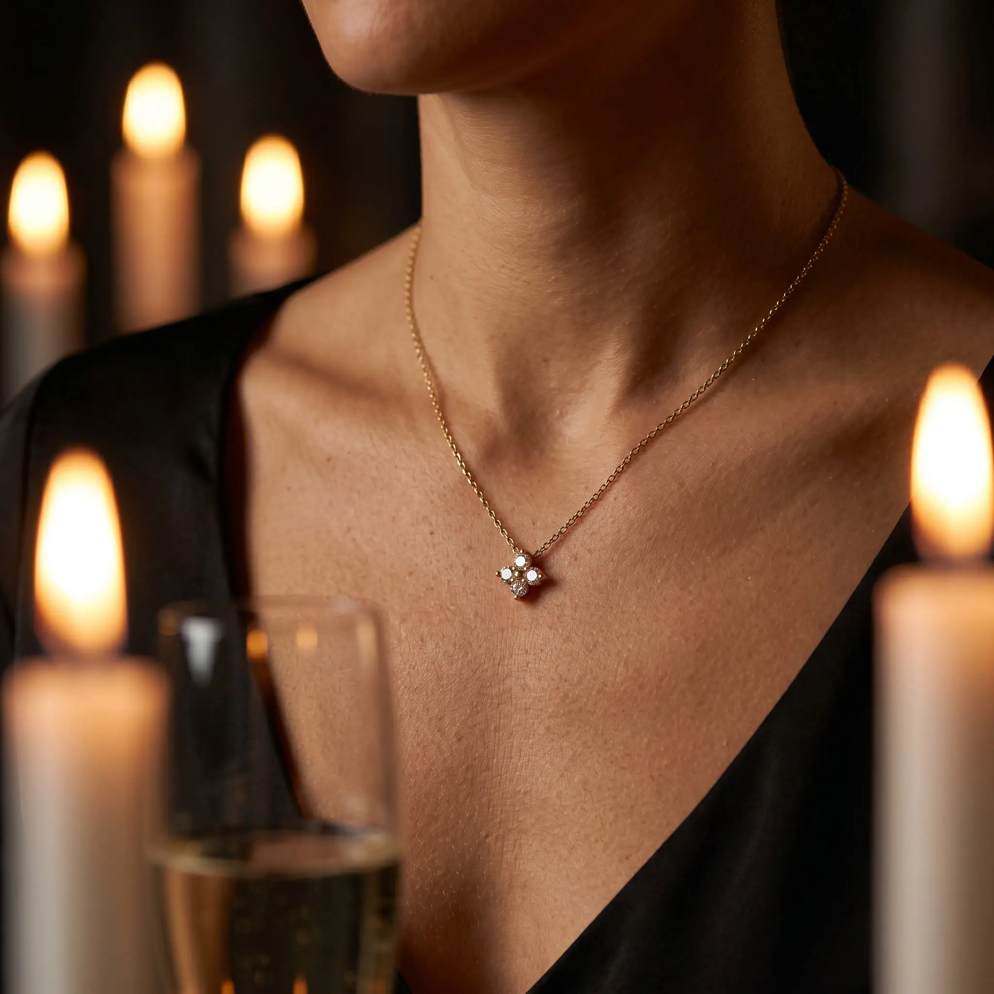 Crystal Flower Necklace - Image 6