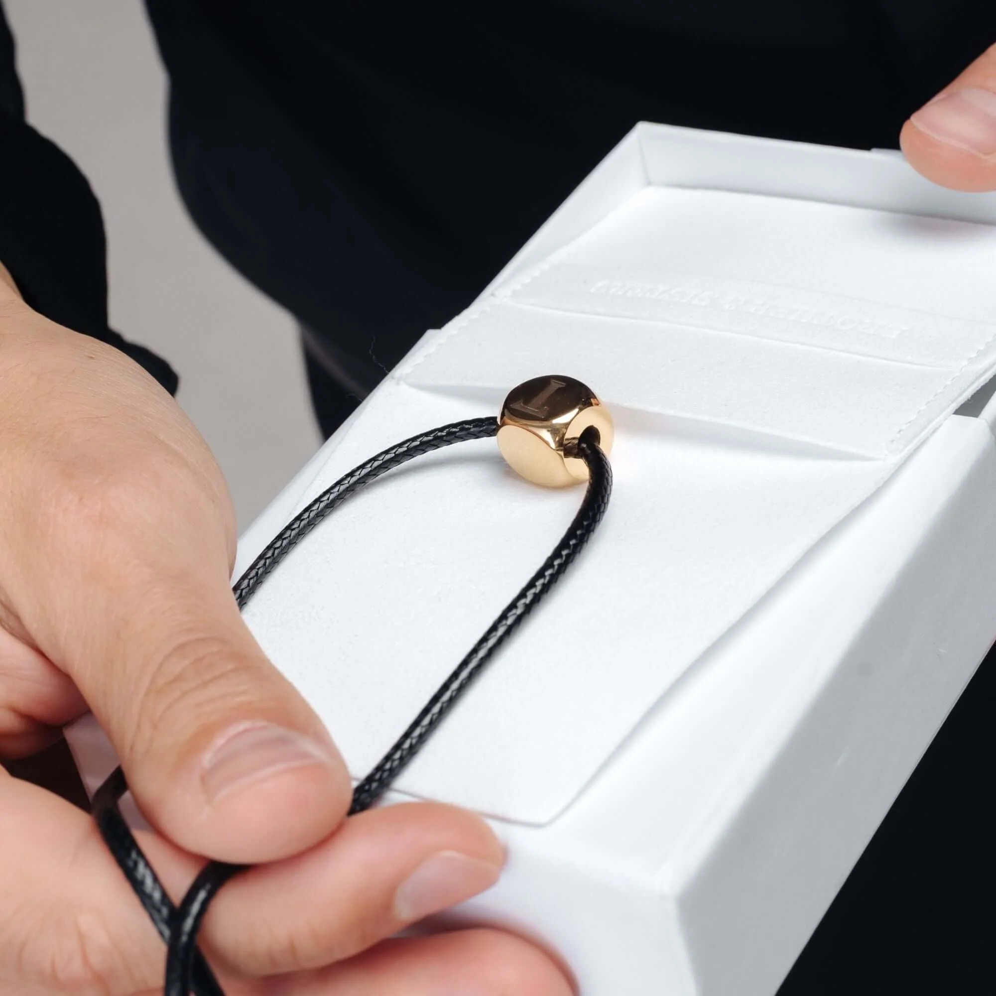 Cube Initial Necklace - Image 3