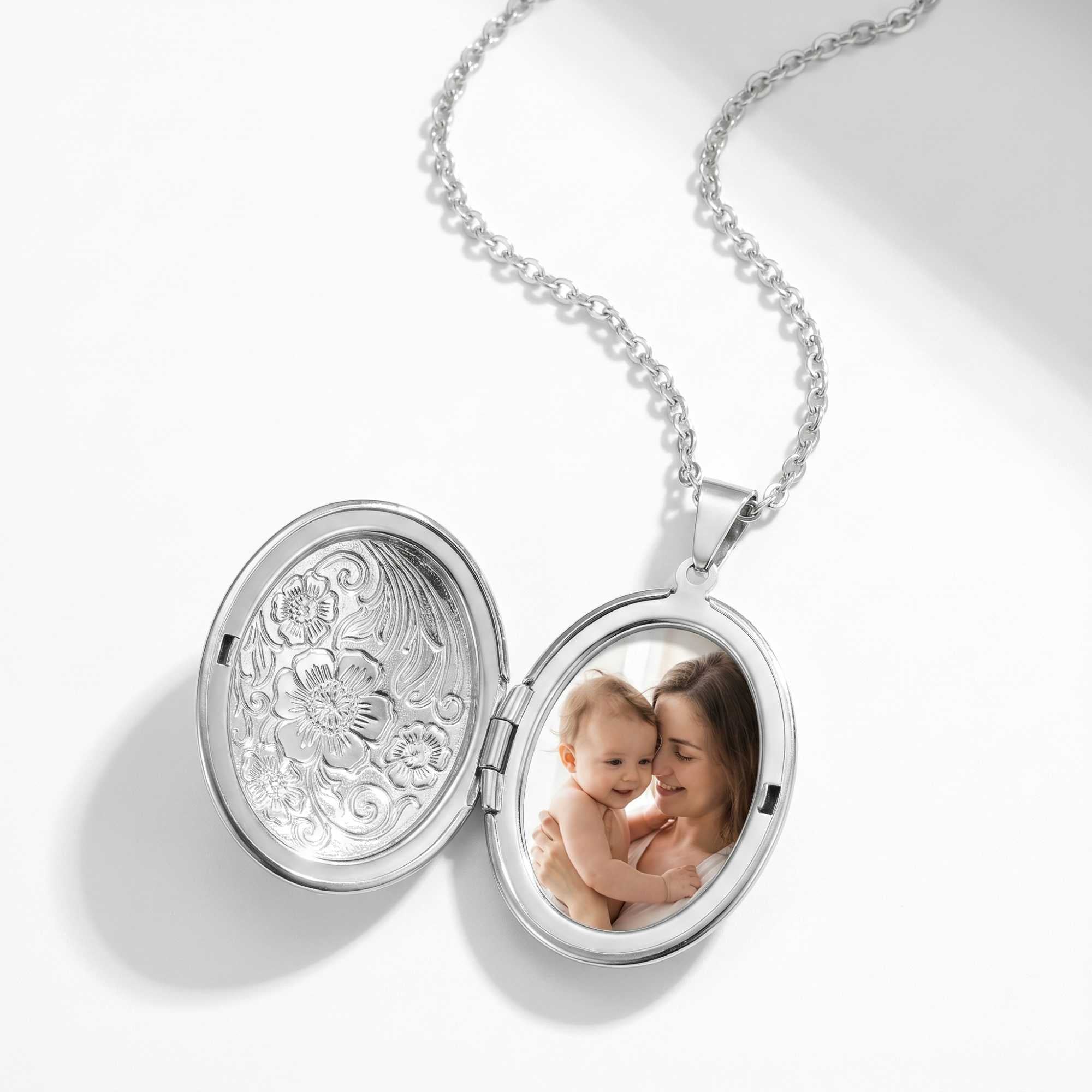 Floral Photo Locket Necklace - Image 18
