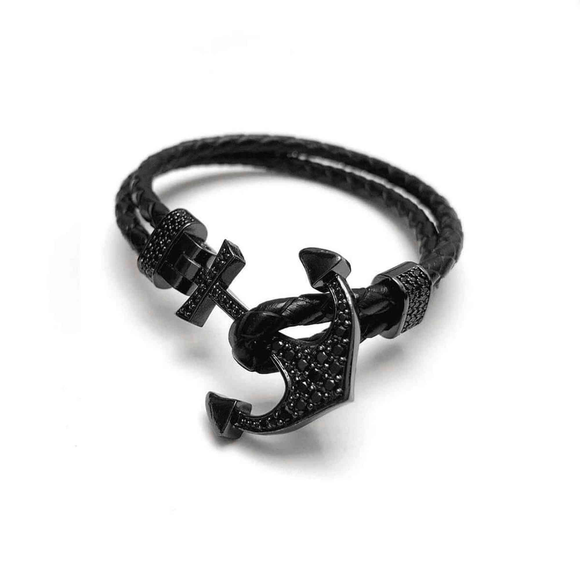 Black Anchor Bracelet - Image 3