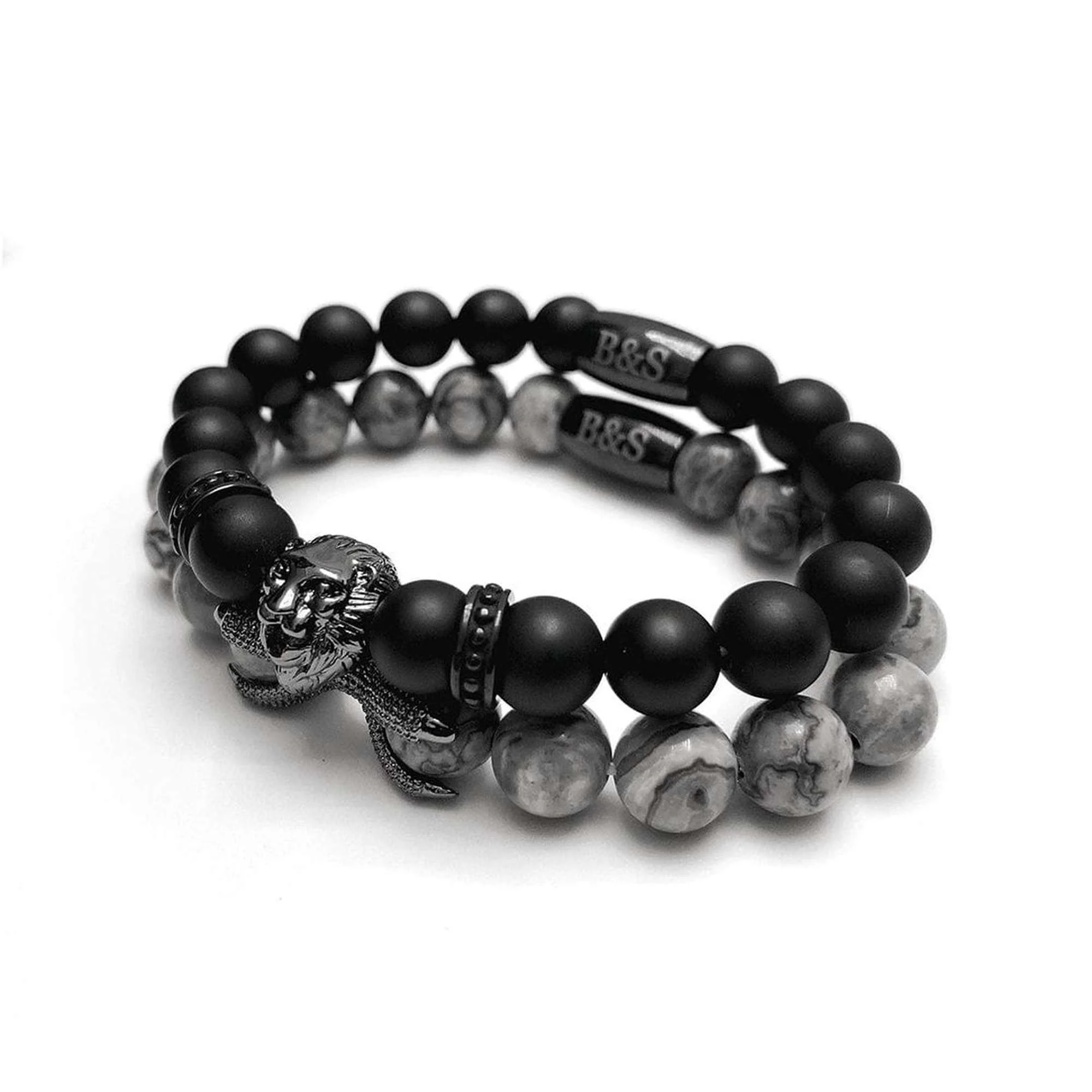Black Lion with Black & Grey Stones Set - Image 3