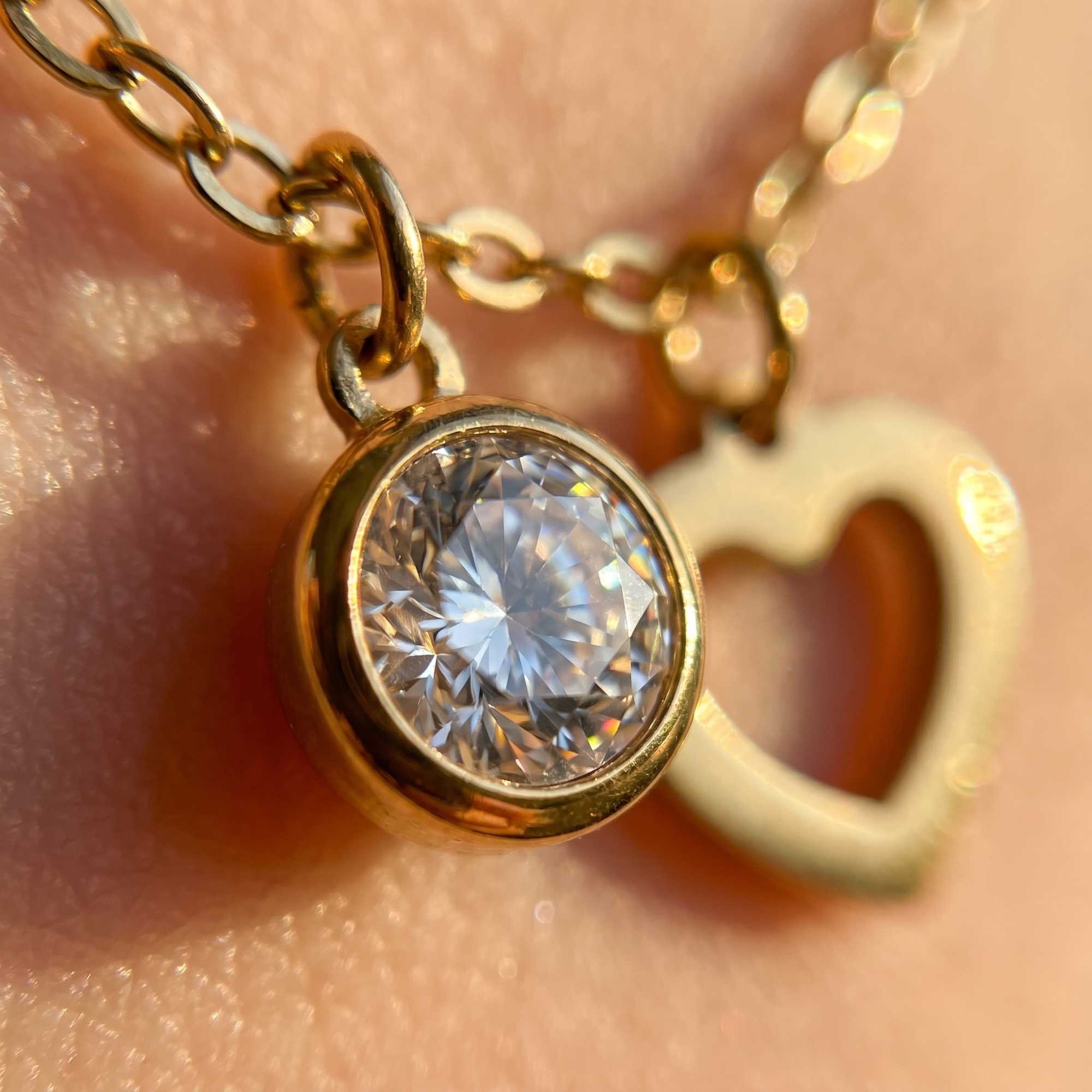 Heart & Crystal Anklet - Image 4