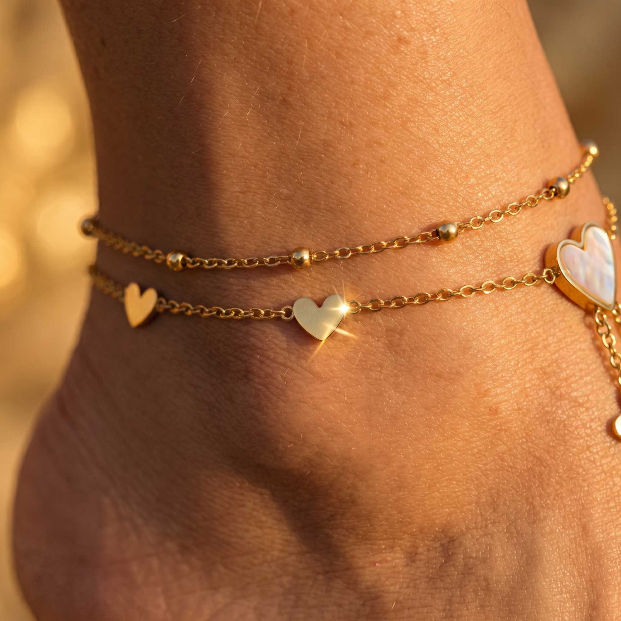 Heart Pearl Anklet - Image 6