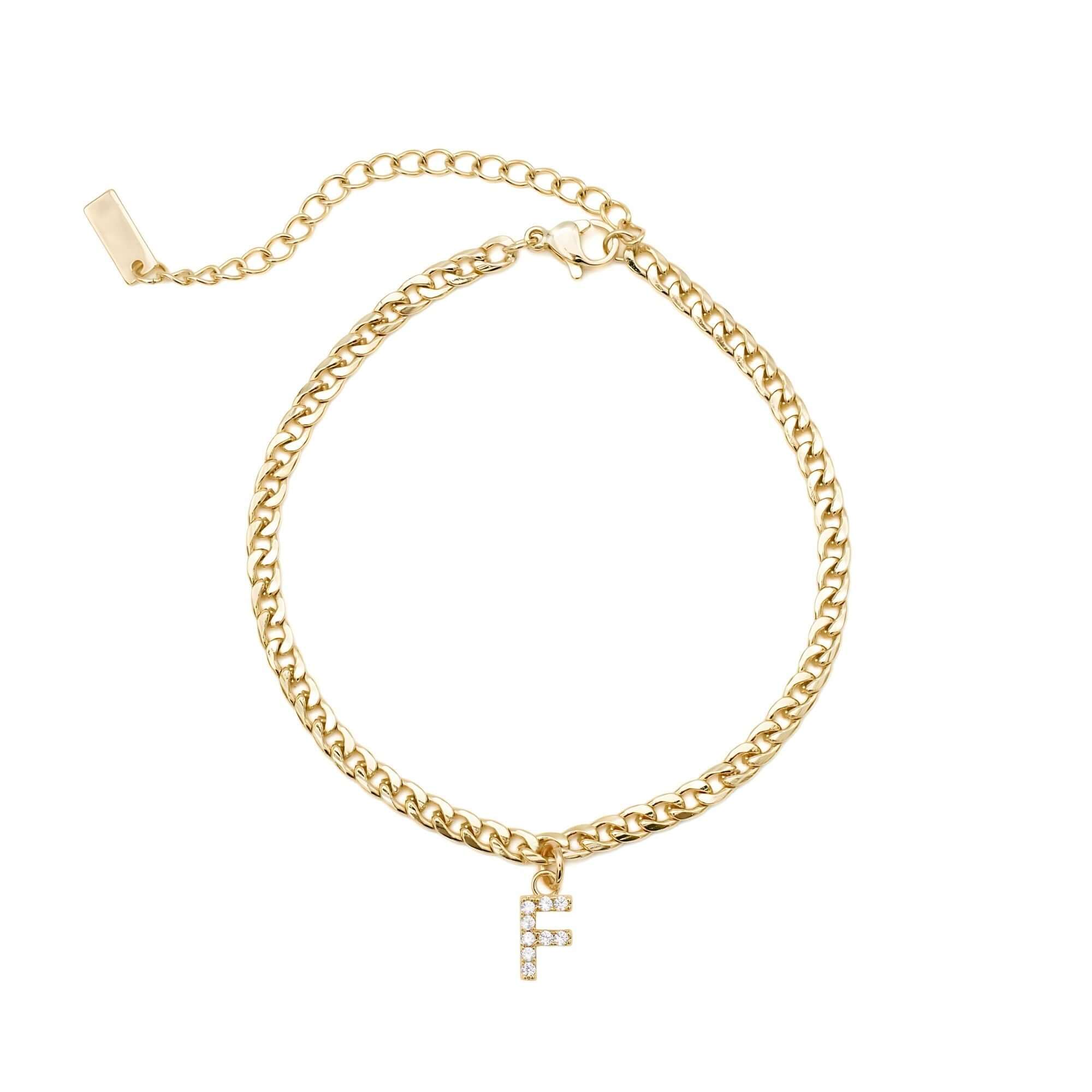 Gold Initial Anklet - Image 10