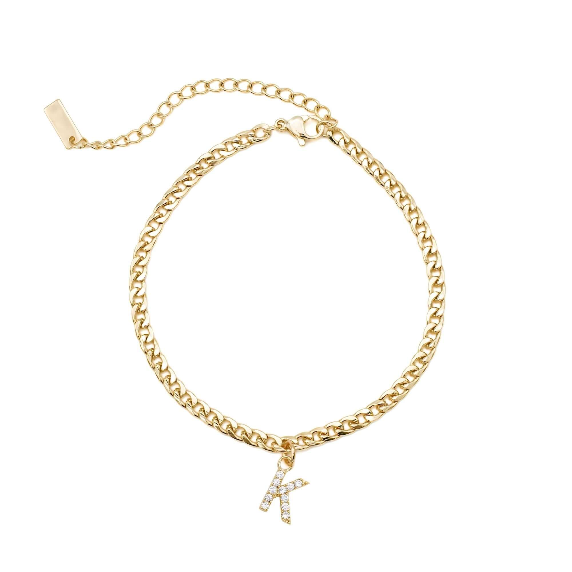 Gold Initial Anklet - Image 15