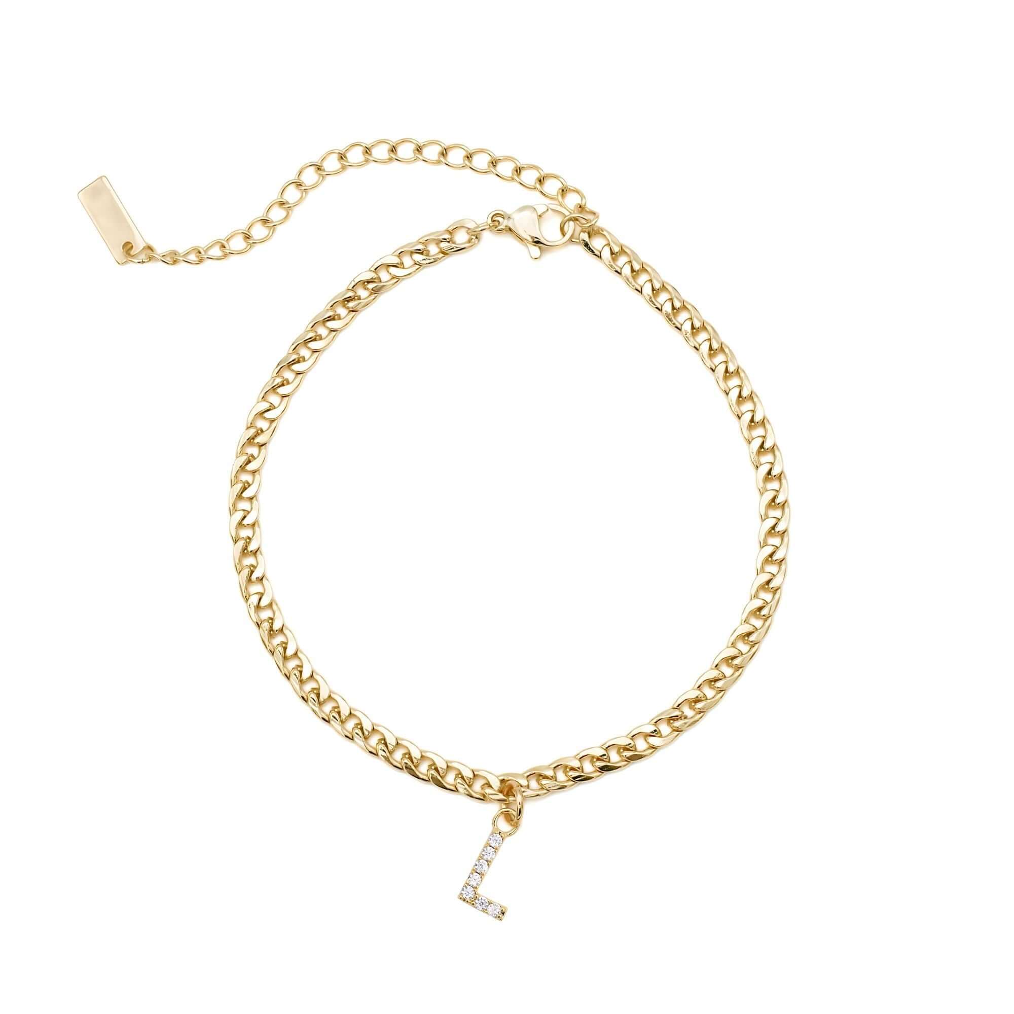 Gold Initial Anklet - Image 16