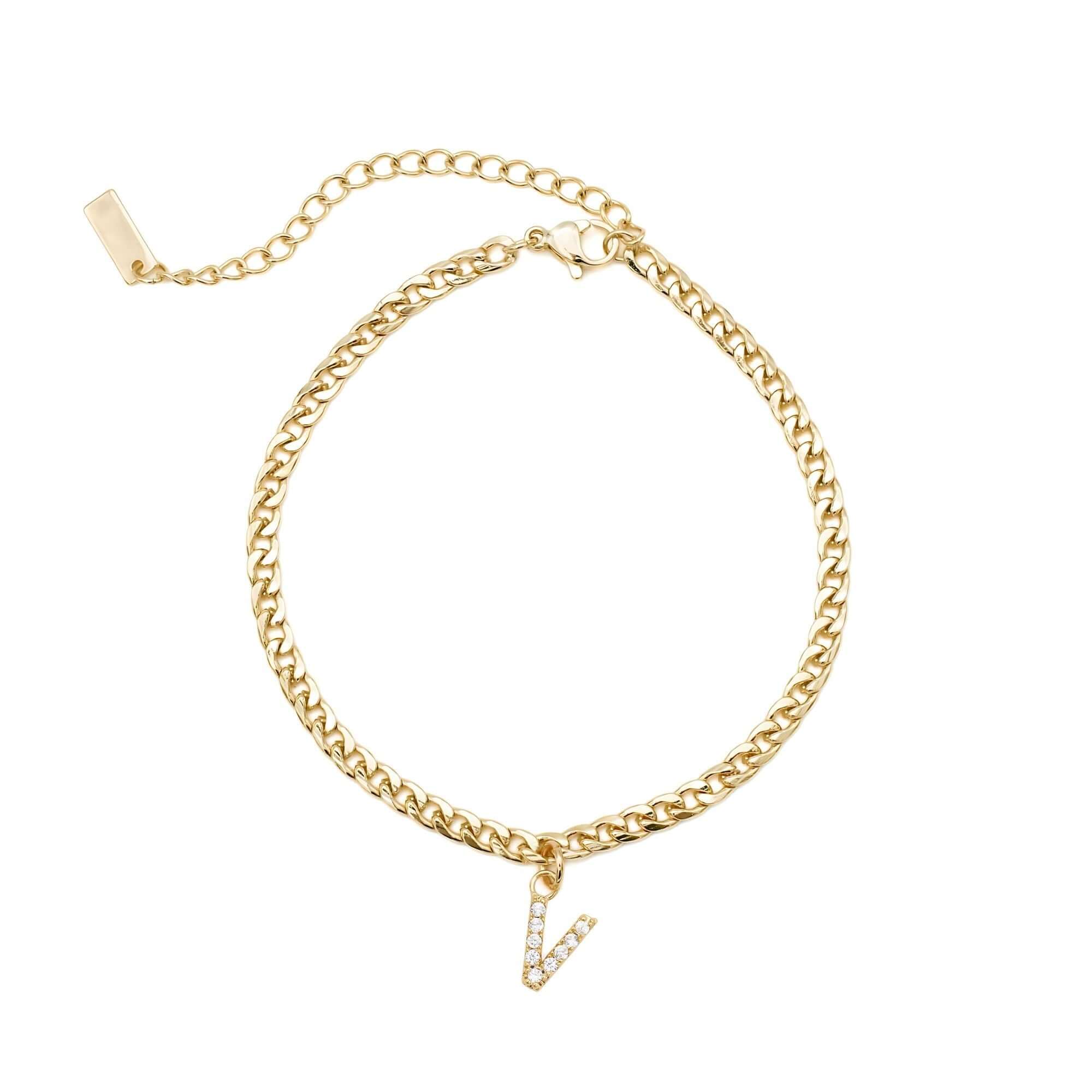 Gold Initial Anklet - Image 26