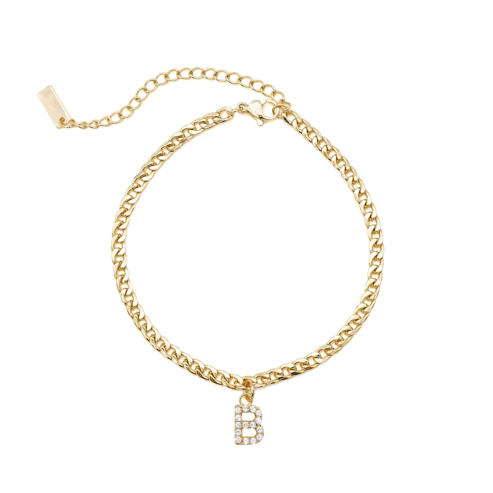 Gold Initial Anklet - Image 6