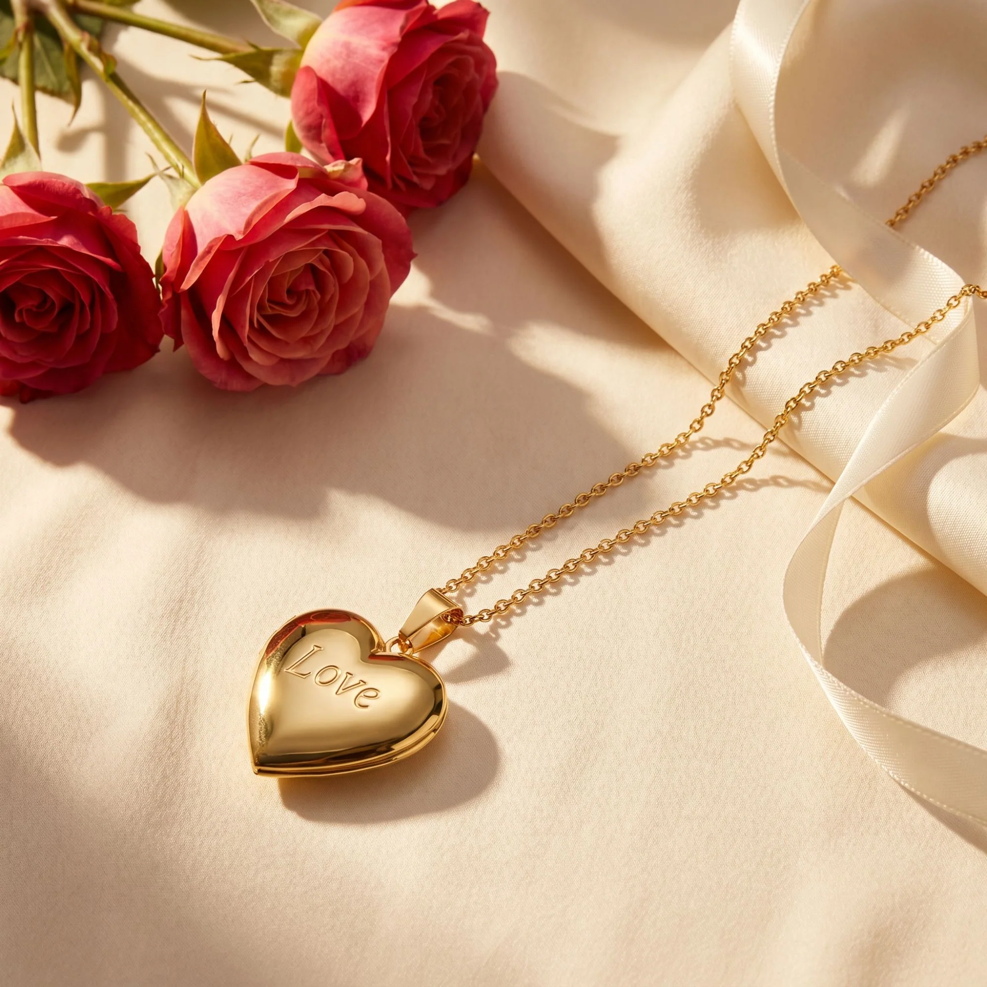 Love Heart Photo Locket Necklace - Image 6