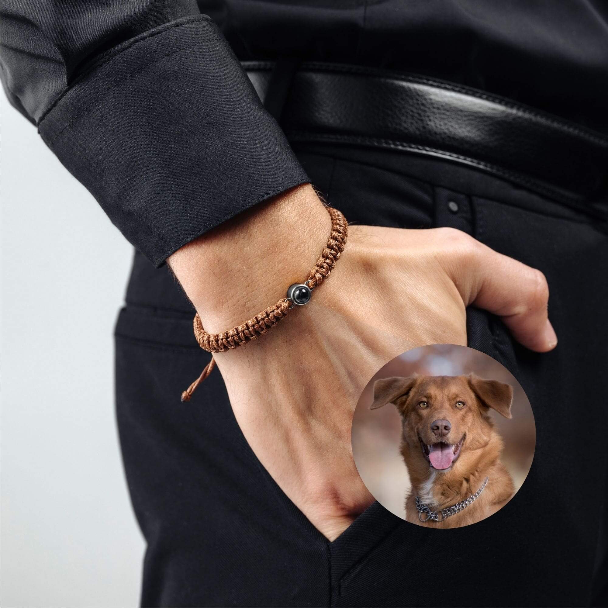 Man Brown Photo Bracelet - Image 11