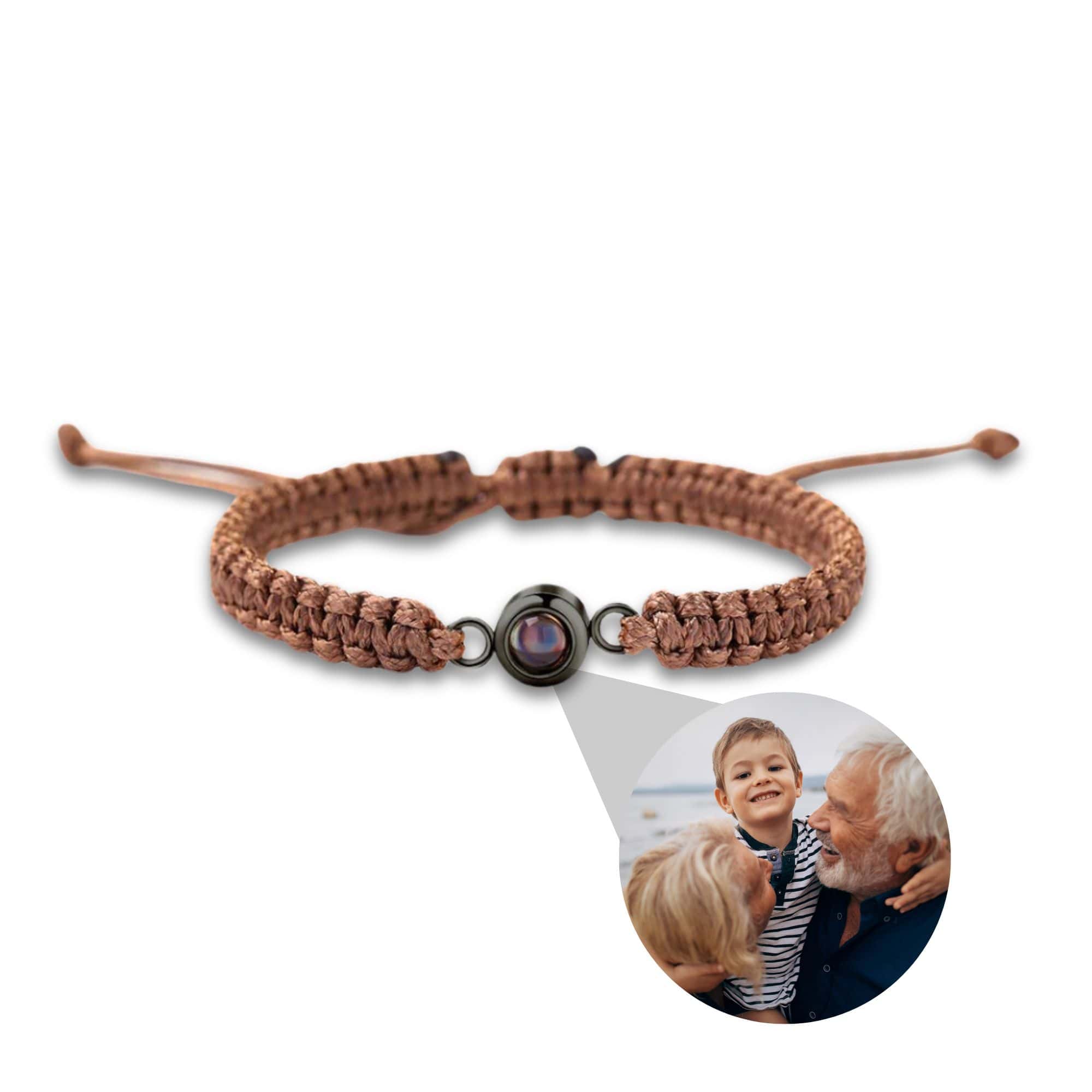 Man Brown Photo Bracelet - Image 18