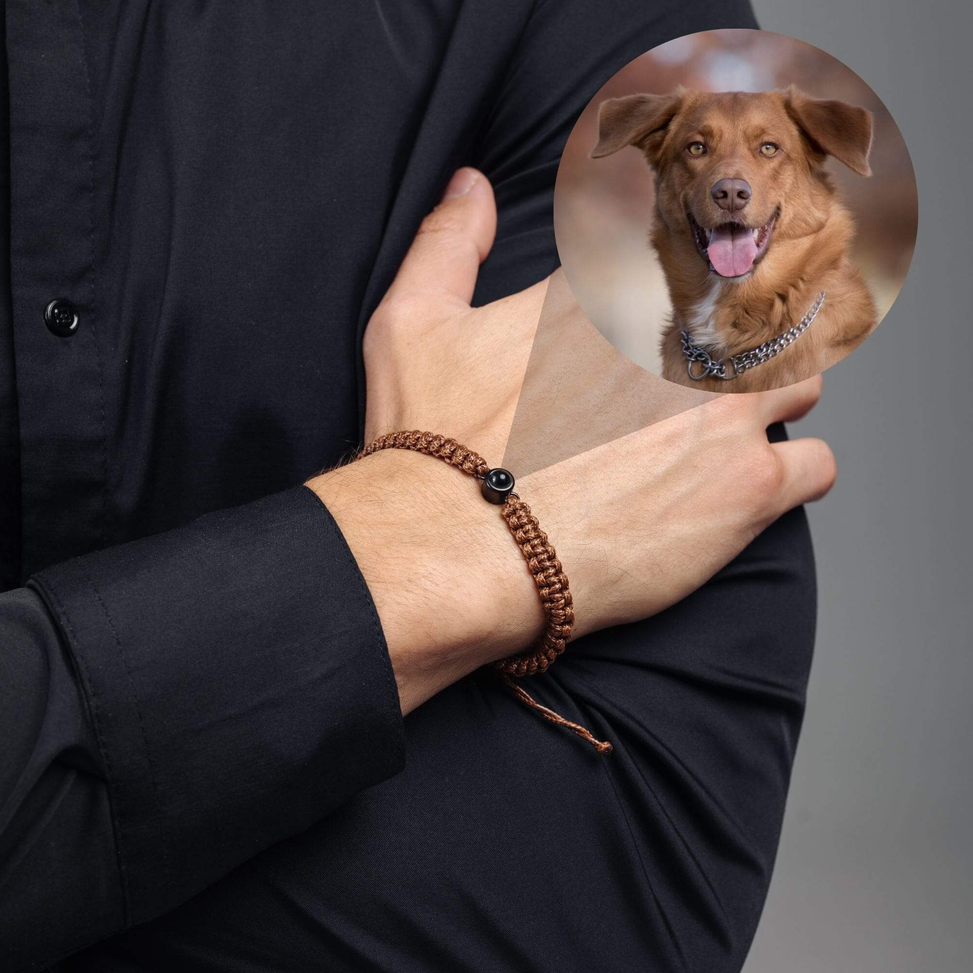 Man Brown Photo Bracelet - Image 19
