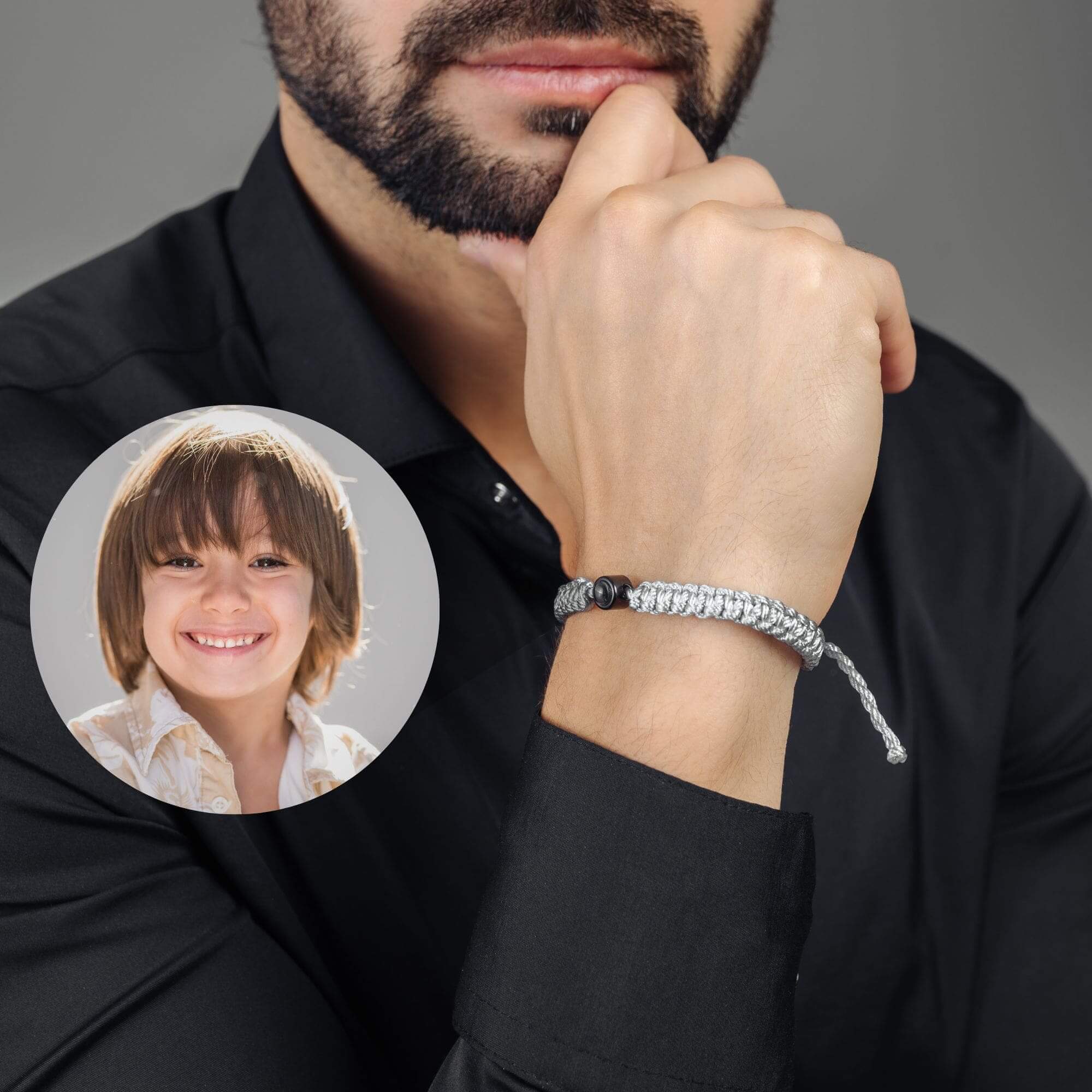Man Grey Photo Bracelet - Image 28