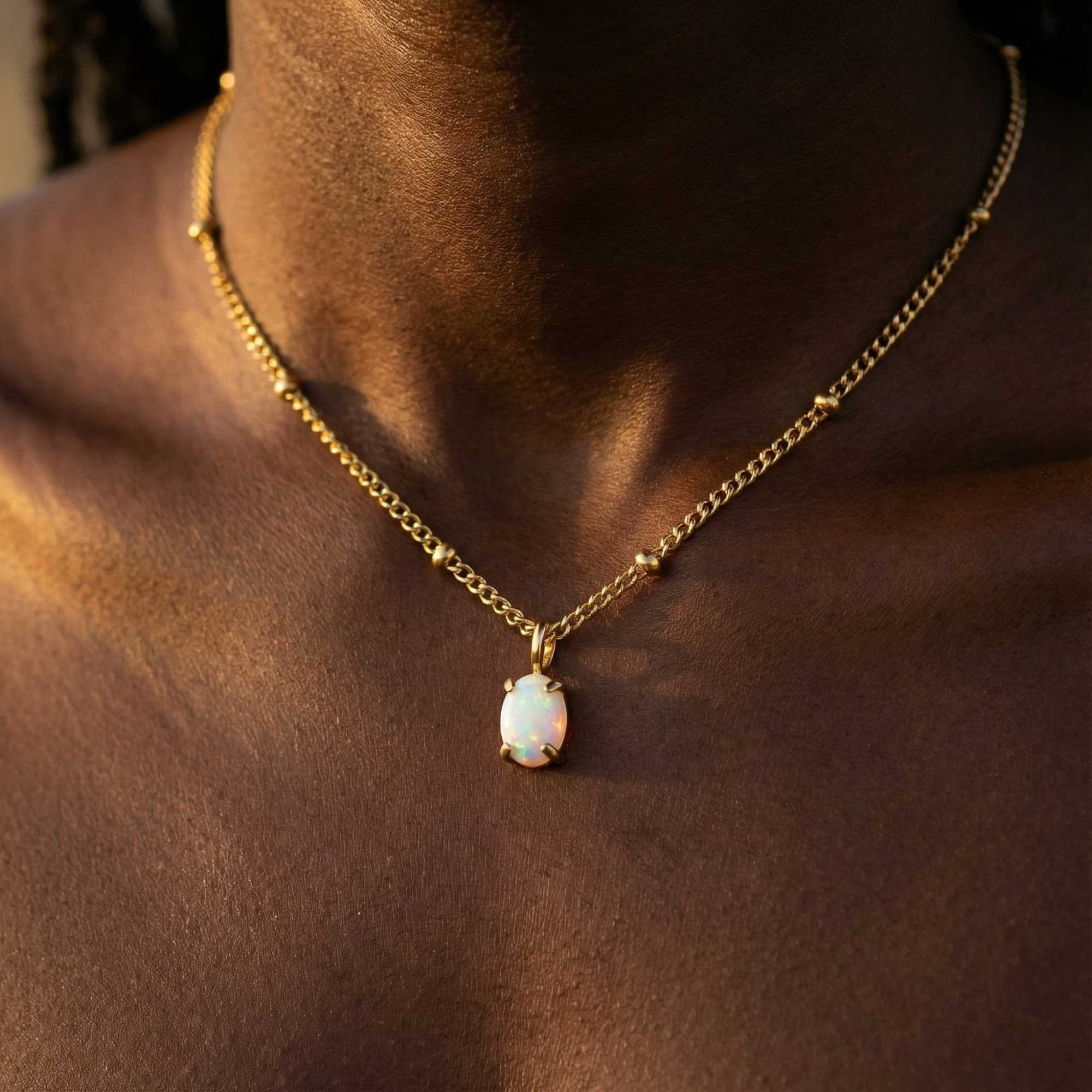 Opal Pendant Necklace - Image 4