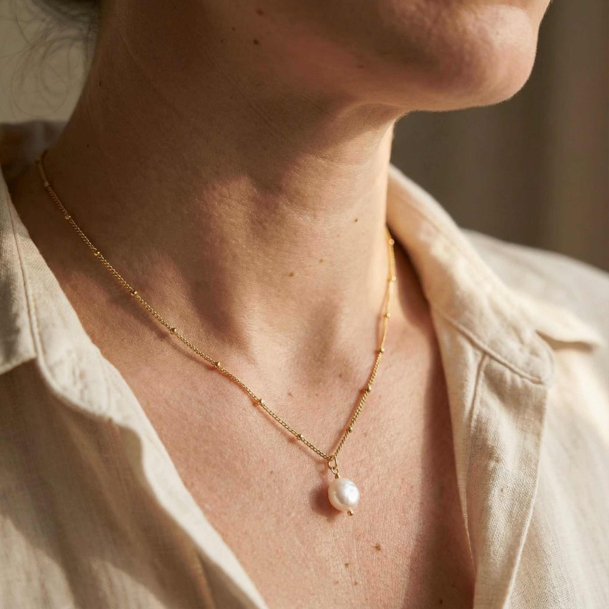 Pearl Drop Necklace - Image 10