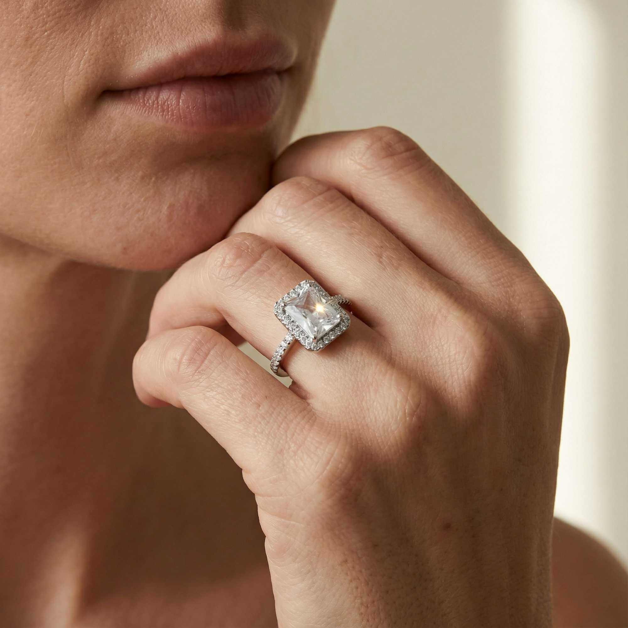 Silver Rectangle Ring - Image 10