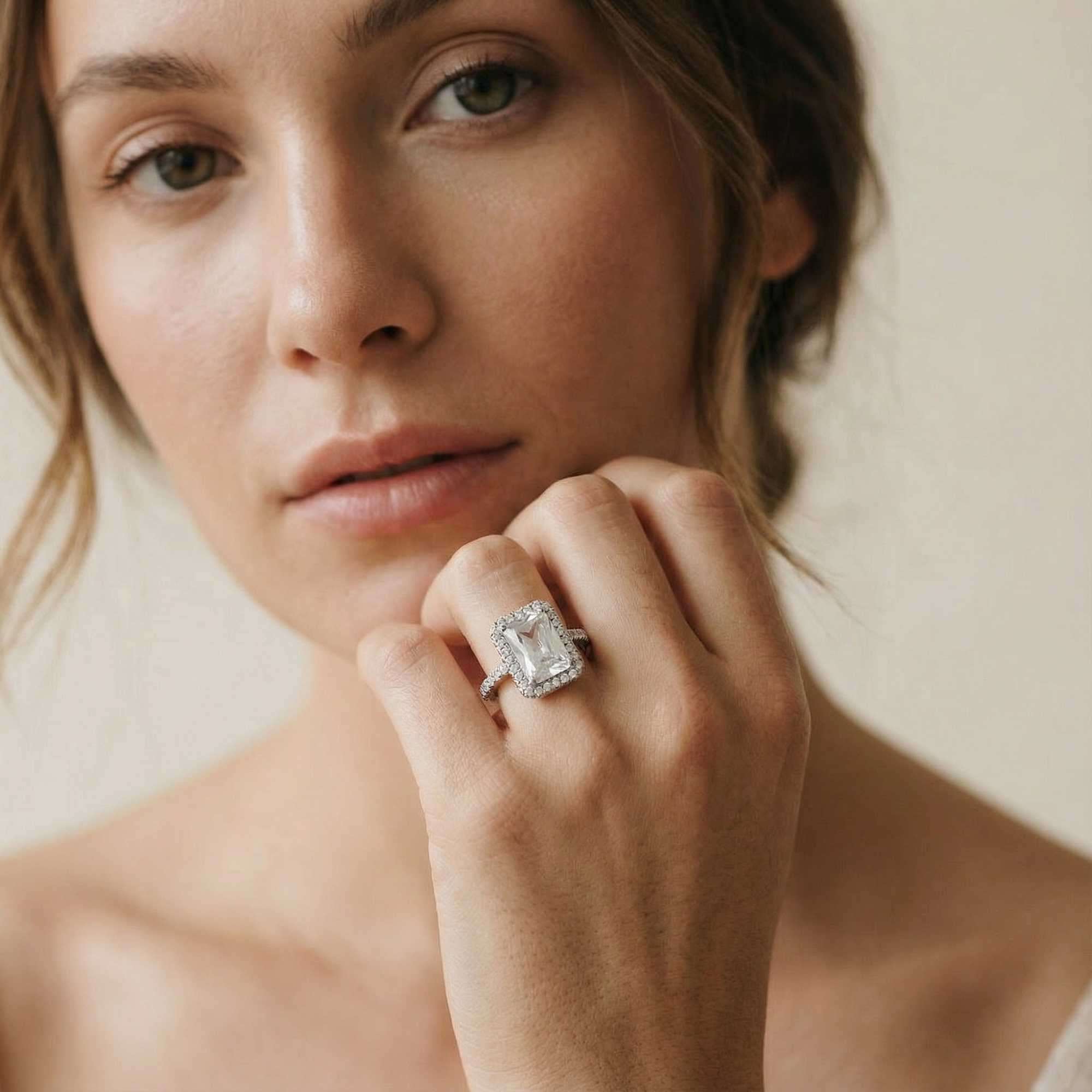 Silver Rectangle Ring - Image 11