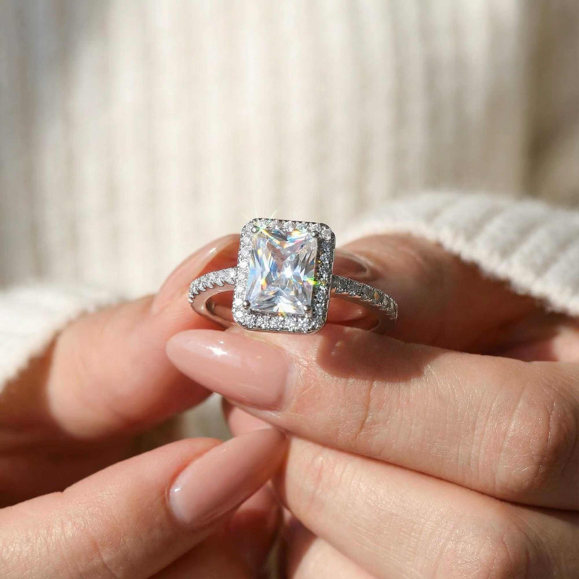 Silver Rectangle Ring - Image 7