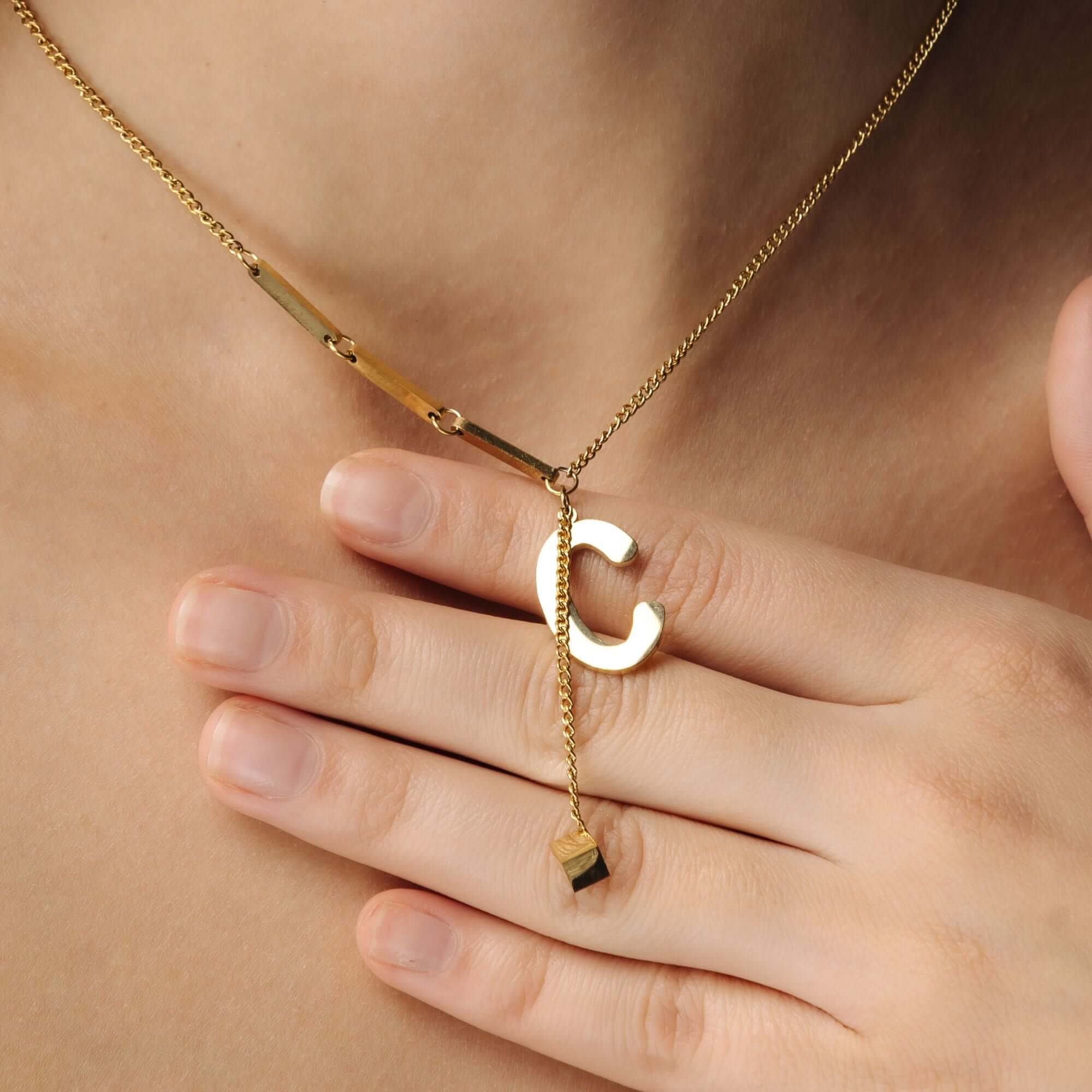 Simple Initial Necklace - Image 2