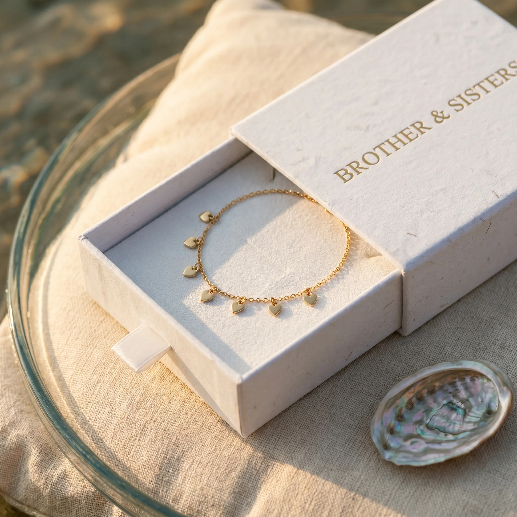 Tiny Heart Drop Anklet - Image 7
