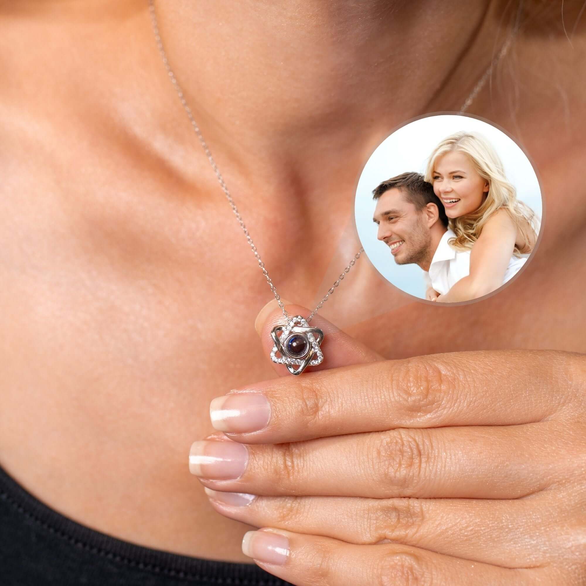 Triangle Photo Necklace - Image 2