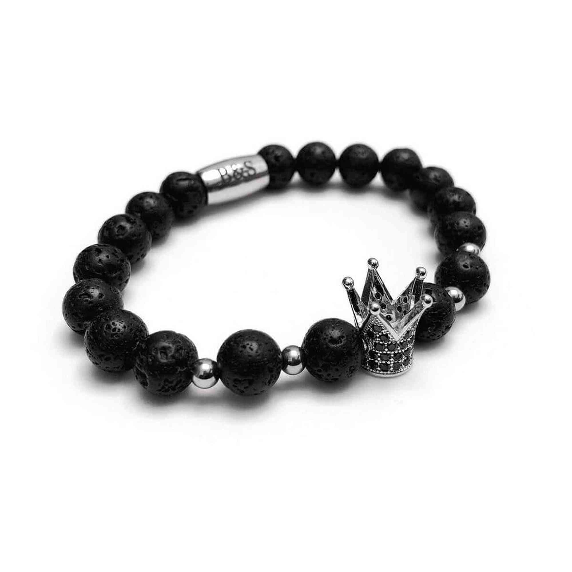 White Gold Crown with Volcanic Stones - Image 4